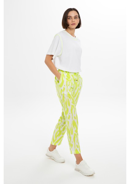 Neon Desenli Yeşil Pantolon