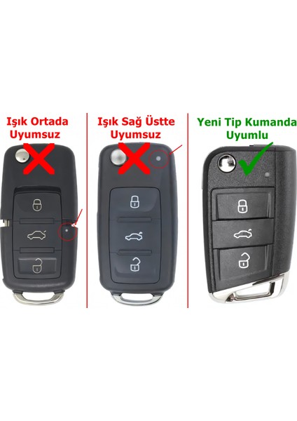Polo 6 Golf 7 Octavia Leon Uyumlu Mqb Nano Kumanda Anahtar Kılıfı Oto Anahtarlık Beyaz Gold indirimleri