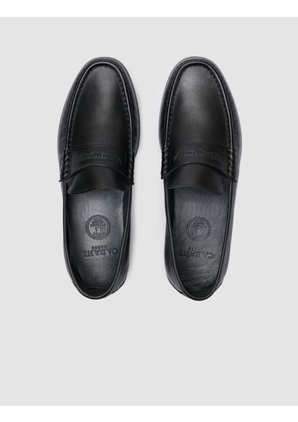 %100 Hakiki Deri Siyah Erkek Günlük Ayakkabı