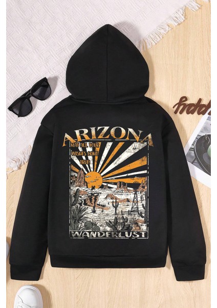 Arizona Baskılı Erkek - Kız Çocuk Rahat Kalıp Sweatshirt