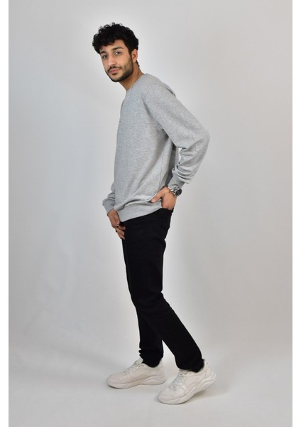 Erkek Likrali Sıfır Yaka Sweatshirt modelleri