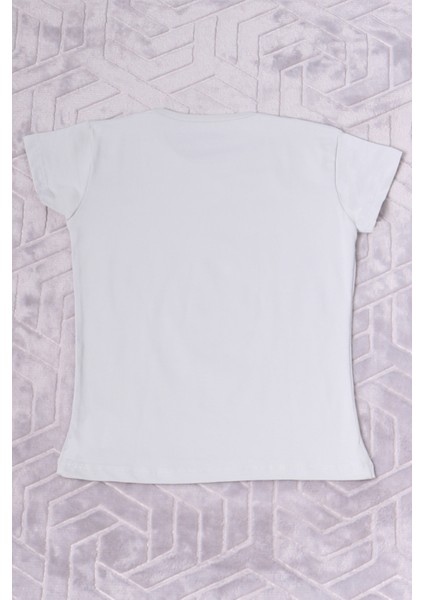 Kız Çocuk Tshirt Pistachio Baskılı Bisiklet Yaka E2 modelleri