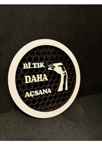 20 cm Midrange Kapağı Bi Tık Daha Açsana Yazılı 1 Takım Midrange Hoparlör Kapağı 2 Adet