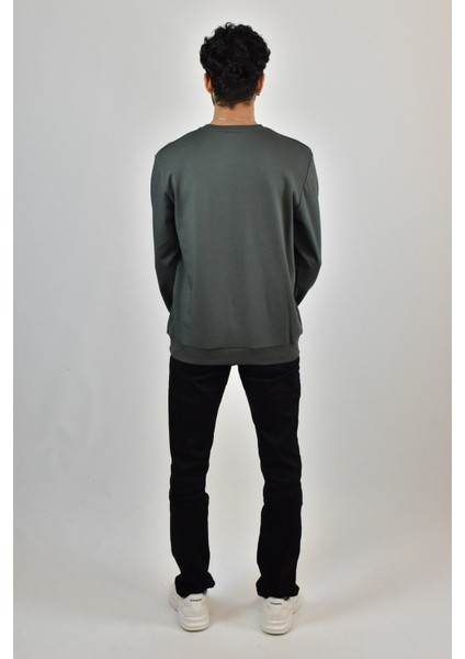 Erkek Likrali Sıfır Yaka Sweatshirt fırsatları