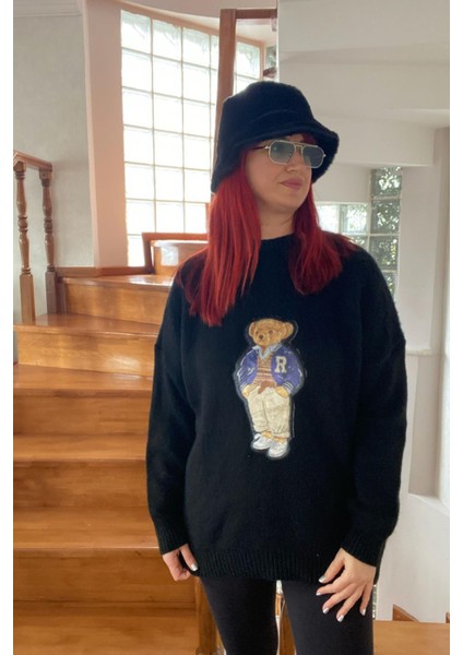 Siyah Ayıcıklı Triko Kazak fiyatları