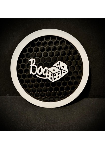 Boozar Yazılı 20 cm Midrange Kapağı Yazılı Midrange Hoparlör Kapağı 1 Takım (2 Adet)
