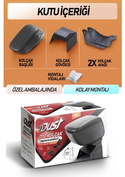 Her Araca Uyumlu Universal Kol Dayama Kolçak modelleri