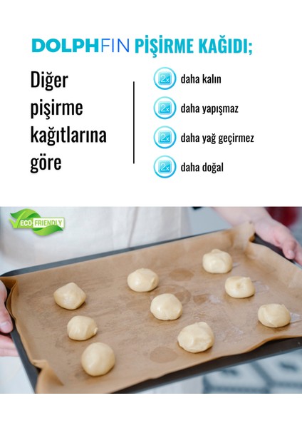 Fırın Pişirme Kağıdı 100 Adet Yapışmaz Ağartılmamış Yağlı Yüzey Ultra Kalın Kağıt Çok Amaçlı Kullanım