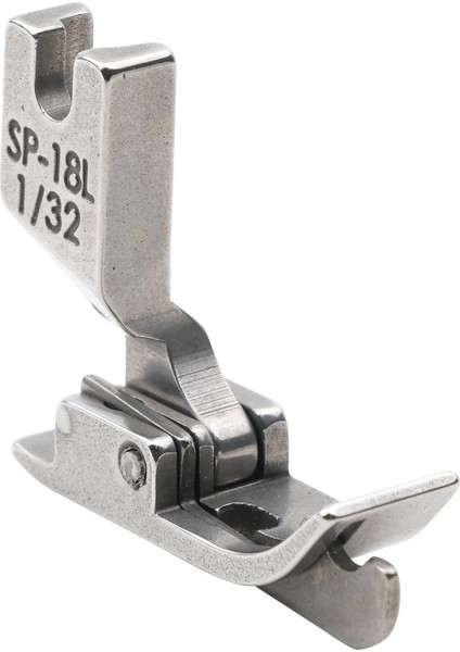 Düz Makine 0.8mm Oynar Çimalı Ayak | Sol Çima | SP-18L 1/32 | Tüm Marka Sanayi Tipi Düz Dikiş Makinelerinde Kullanılır.