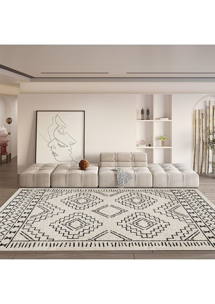 Premium Kalite Kaymaz Taban Silinebilir Salon Mutfak Koridor Halısı Siyah 4230