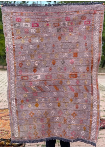 102 x 140 cm türk Vintage Halı, El Dokuma Pıtrak Desenli Yün Anadolu Kilim, Ev Dekorasyonu Çin Doğal Halı, Boho Stil Kilim