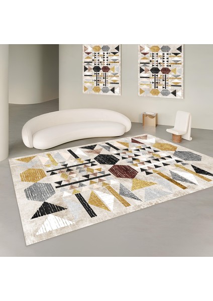 Premium Kalite Kaymaz Taban Silinebilir Salon Mutfak Koridor Halısı Renkli G377