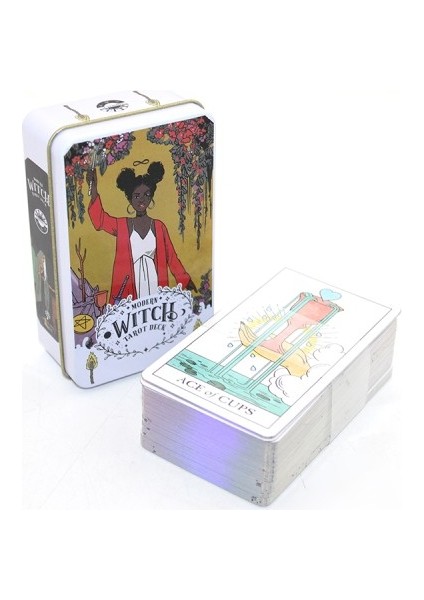 Metal Kutulu Tarot Kartı Modern Witch