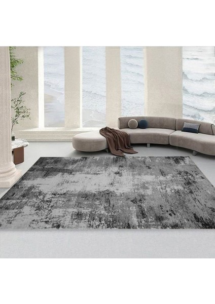 Premium Kalite Kaymaz Taban Silinebilir Salon Mutfak Koridor Halısı Antrasit S294 95