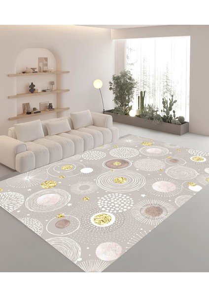 Premium Kalite Kaymaz Taban Silinebilir Salon Mutfak Koridor Halısı Krem S298 99