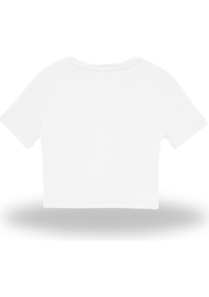 Kadın Kısa Kollu Likralı Vücudu Saran Bisiklet Yakalı Crop T-Shirt modelleri