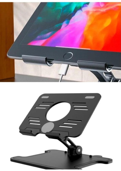 Ayarlanabilir Taşınabilir Tablet Şarj Katlanabilir Masaüstü Tablet Standı