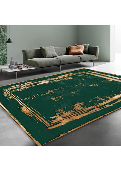 Premium Kalite Kaymaz Taban Silinebilir Salon Mutfak Koridor Halısı Yeşil G836 37 38 39