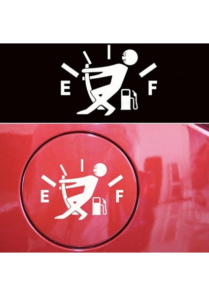 Araba Yakit Deposu Kapagi Sticker Araba Sticker Oto Sticker. Beyaz. fiyatları