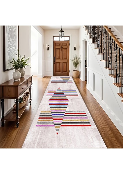 Premium Kalite Kaymaz Taban Silinebilir Salon Mutfak Koridor Halısı Pembe G329 fiyatları