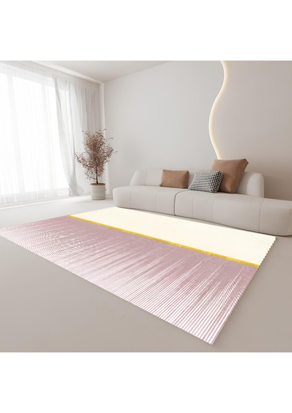 Premium Kalite Kaymaz Taban Silinebilir Salon Mutfak Koridor Halısı Pembe Krem G1010 11 12 13 14 15