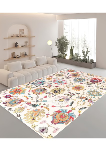 Premium Kalite Kaymaz Taban Silinebilir Salon Mutfak Koridor Halısı Multi 4158