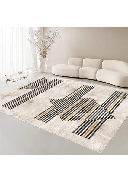 Premium Kalite Kaymaz Taban Silinebilir Salon Mutfak Koridor Halısı Vizon G329