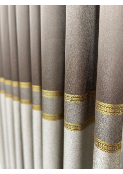 Pano Fon Perde Şeritli Cappuccino Gri (Tek Kanat) fırsatları