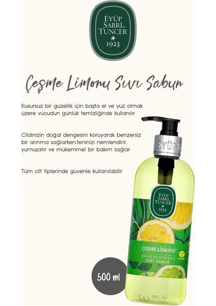 Sıvı Sabun 500 ml ve 1500 ml Çeşme Limonu ve Rosie Hediye
