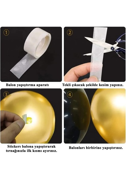 Uzay Temalı Doğum Günü Seti 4 Yaş; 4 Adet Folyo, 50 Lateks Balon, Banner, Balon Zinciri, Balon Bandı