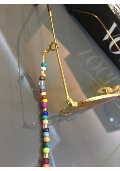 3 Incili Iri Kum Boncuk Gözlük Zinciri modelleri