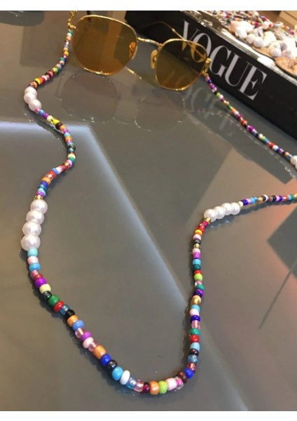 3 Incili Iri Kum Boncuk Gözlük Zinciri fırsatları