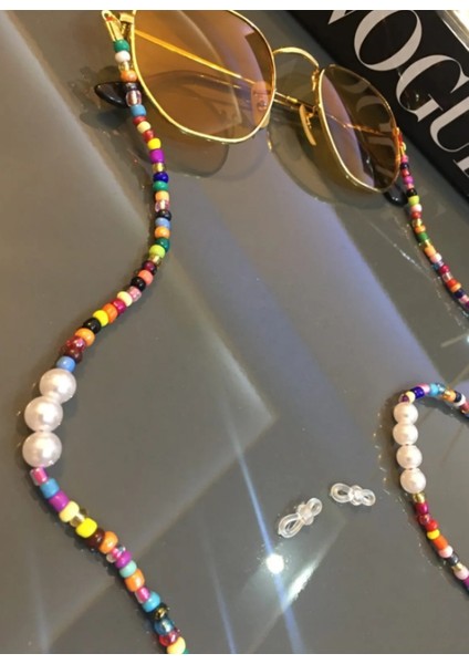 3 Incili Iri Kum Boncuk Gözlük Zinciri indirimleri