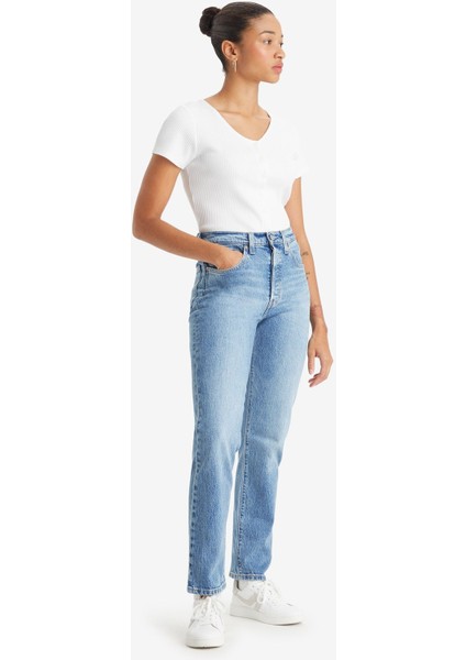 501 Orj Local Tr Kadın Mavi Jean Pantolon A7742-0010 fırsatları