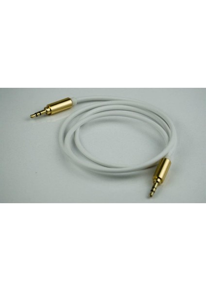 Aux Jack A8112 90CM Kablo Beyaz