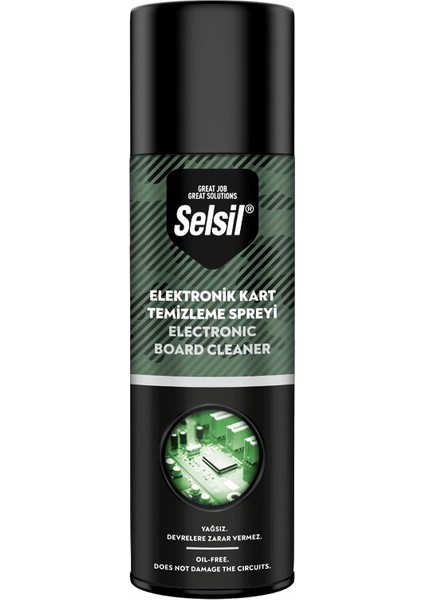 Selsil Elektronik Kart Temizleme Spreyi 500ML Yağsız - Devrelere Zarar Vermez (4490)