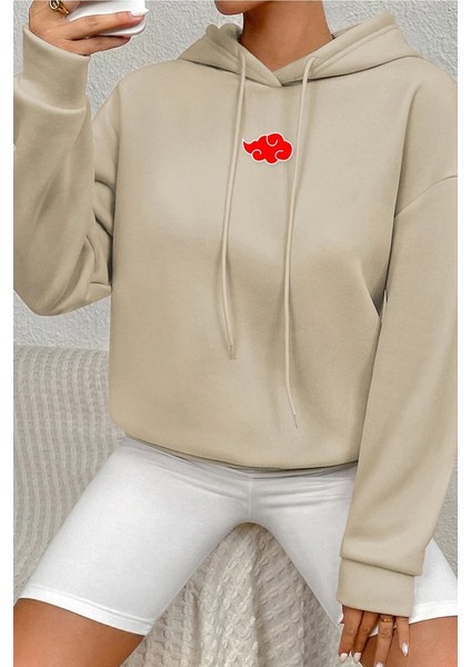 Only Trendwear Unisex Ninja Akatsuki Sırt Baskılı Sweatshirt