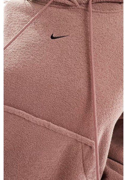 Sportswear Phoenix Plush Oversize Hoodie Kadın Peluş Kapüşonlu Sweatshirt Yıldız Moru Kahve modelleri