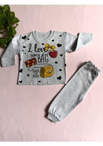 Minilkabebe Mevsimlik Ince Alt Üst Kız Bebek Takım 9-12-18 Ay