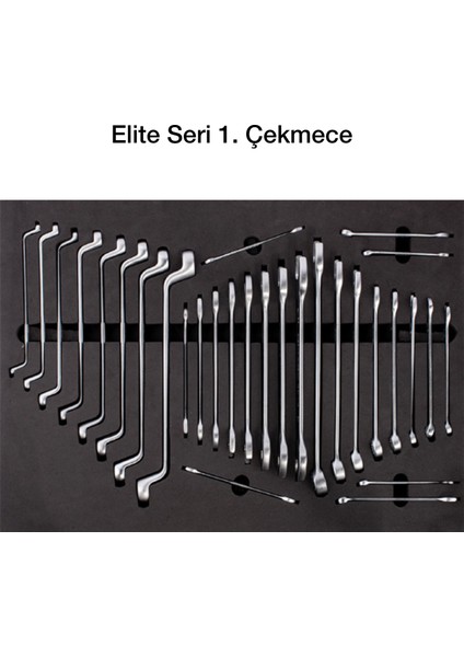 Elite Serisi Takım Dolabı 7 Çekmeceli Full Dolu (139 Parça)