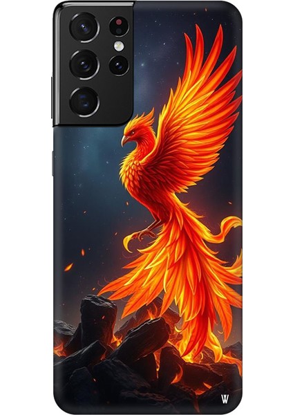 Samsung Galaxy A32 Silikon Kılıf Anka Ateş
