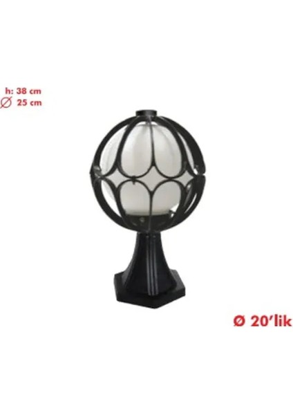 Papatya Set Üstü Fener Bahçe Aydınlatma Armatürü (Siyah) fiyatları