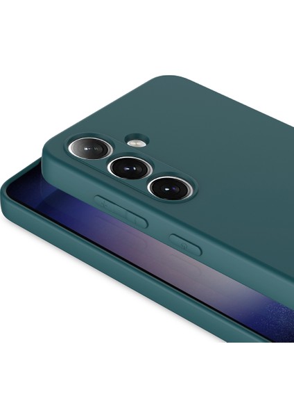 Samsung Galaxy A36 Uyumlu Kılıf Lansman Içi Kadife Silikon Yeşil modelleri