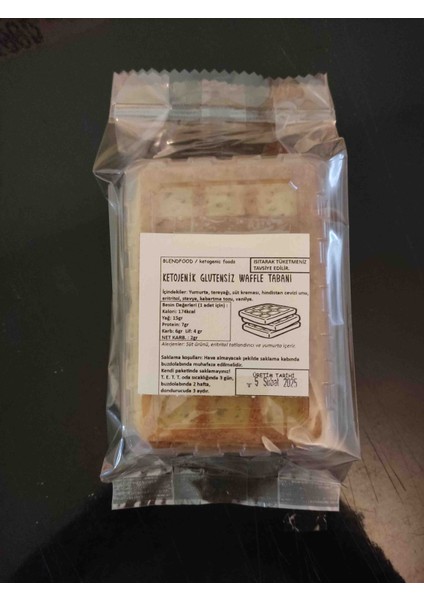Ketojenik Waffle Tabanı (4 Adet)
