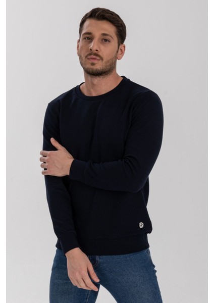 İnterlong Yuvarlak Yaka Uzun Kollu Regular Fit Sweatshirt modelleri