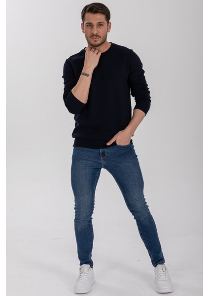 İnterlong Yuvarlak Yaka Uzun Kollu Regular Fit Sweatshirt fırsatları