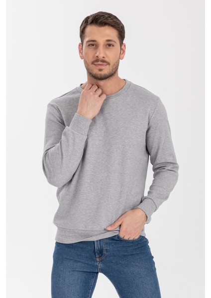 İnterlong Yuvarlak Yaka Uzun Kollu Regular Fit Sweatshirt fiyatları