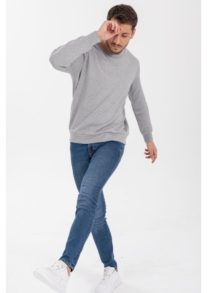 İnterlong Yuvarlak Yaka Uzun Kollu Regular Fit Sweatshirt fırsatları