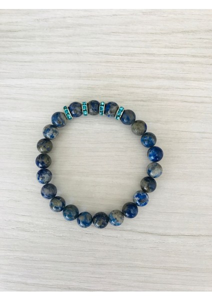 Gerçek Lapis Lazuli Taşı Bileklik - Renkleri Kendi Rengidir- Boya Değildir - MKT54001