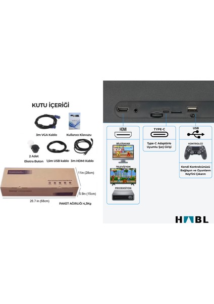 2025 Retro Arcade Oyun Konsolu 50500 Oyunlu Süper Box indirimleri